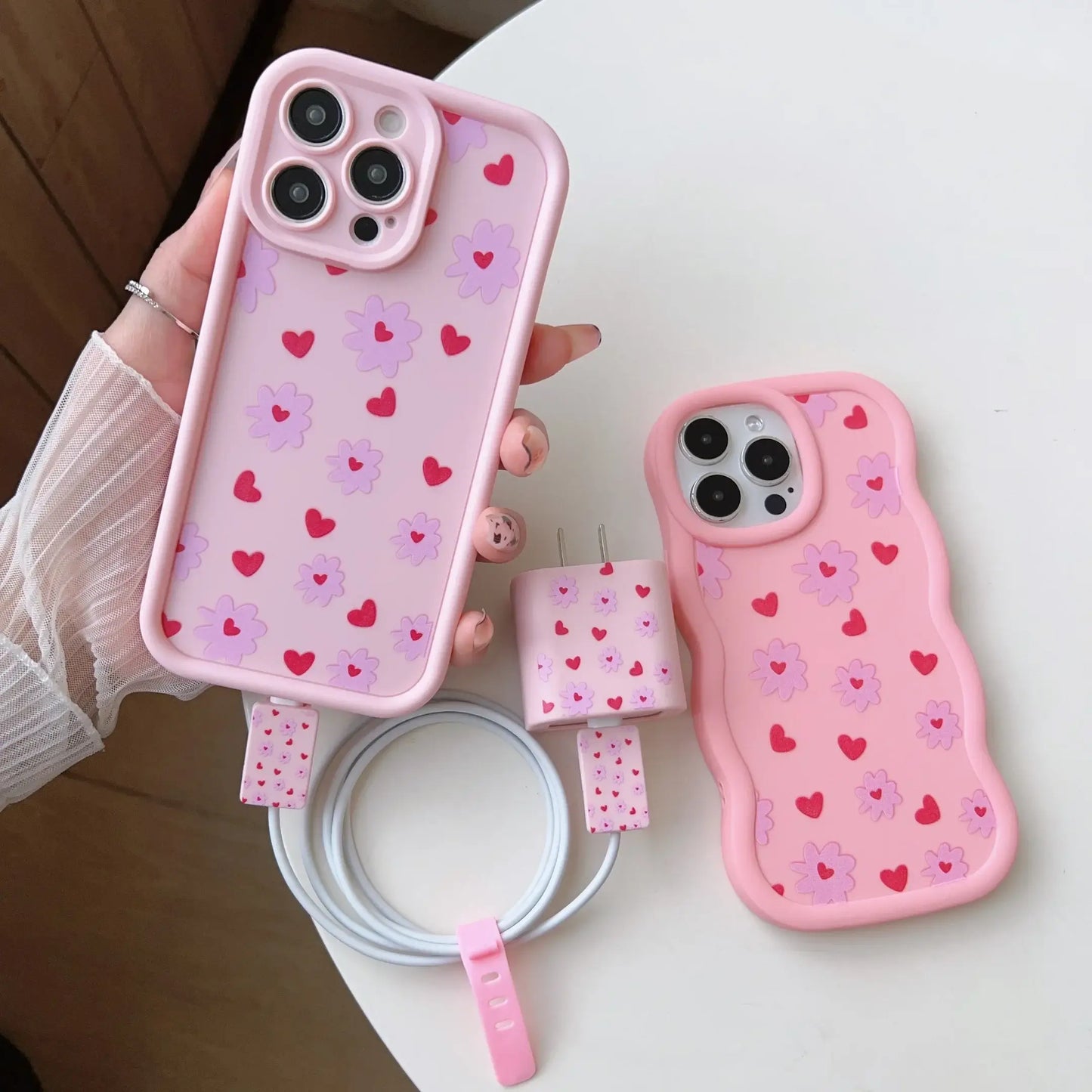 Love Sunflower iPhone 16 Fast Charger Case Set