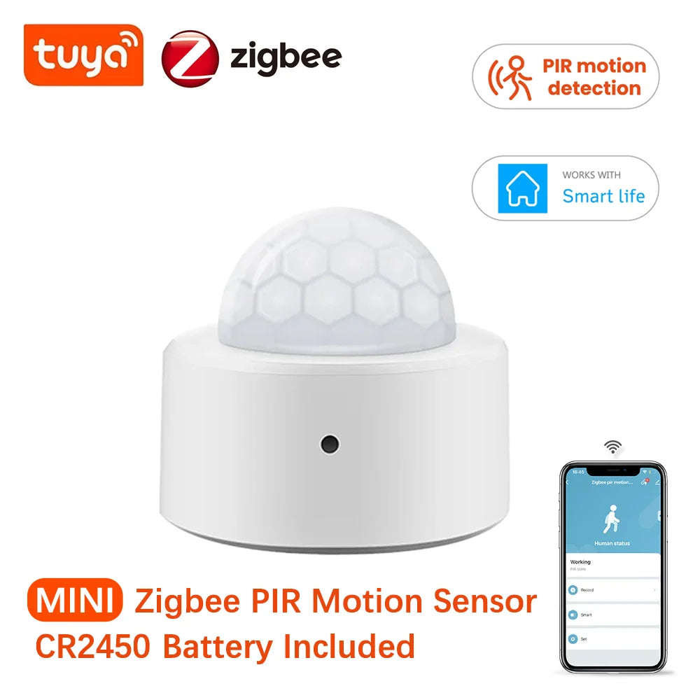 NoEnName Zigbee Mini PIR Motion Sensor - Smart Alerts Enabled