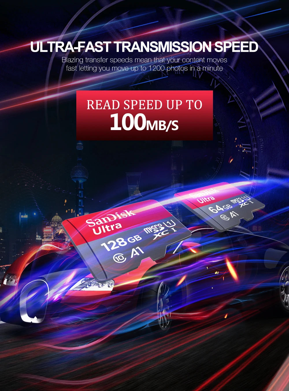 Scheda microSD SanDisk da 128 GB - Velocità A1 per prestazioni rapide