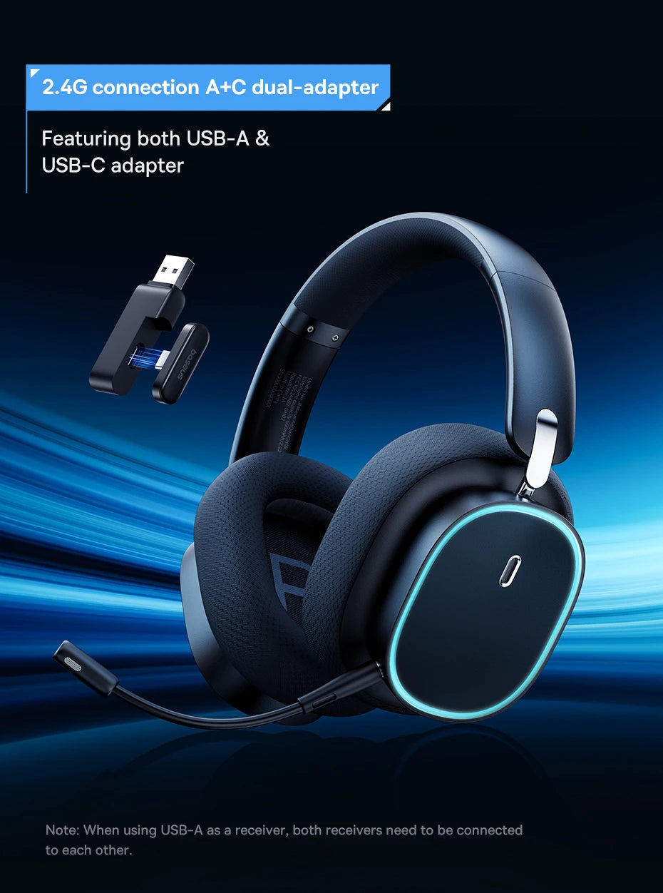 Baseus GH02 Gaming Wireless Headphones with 40-Hour Playtime