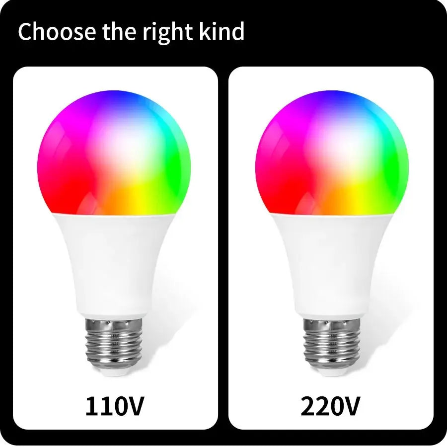 AmmToo Tuya Bluetooth Smart LED Bulb E27 - RGB Color Options