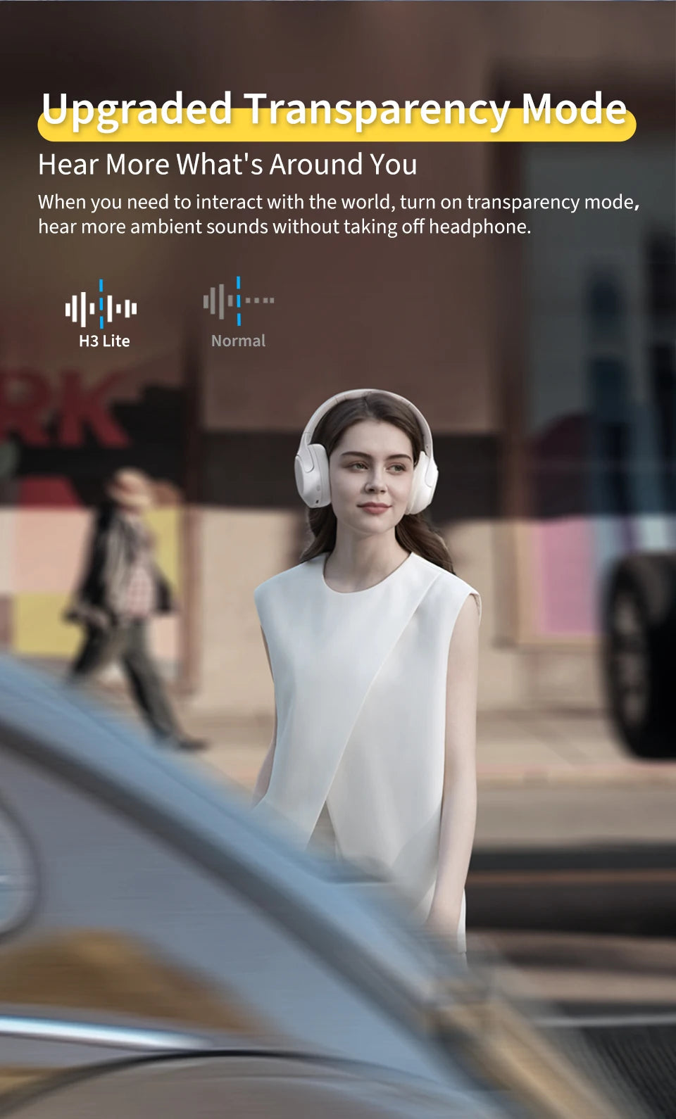 QCY H3 Lite ANC Wireless Headphones with 60-Hour Battery