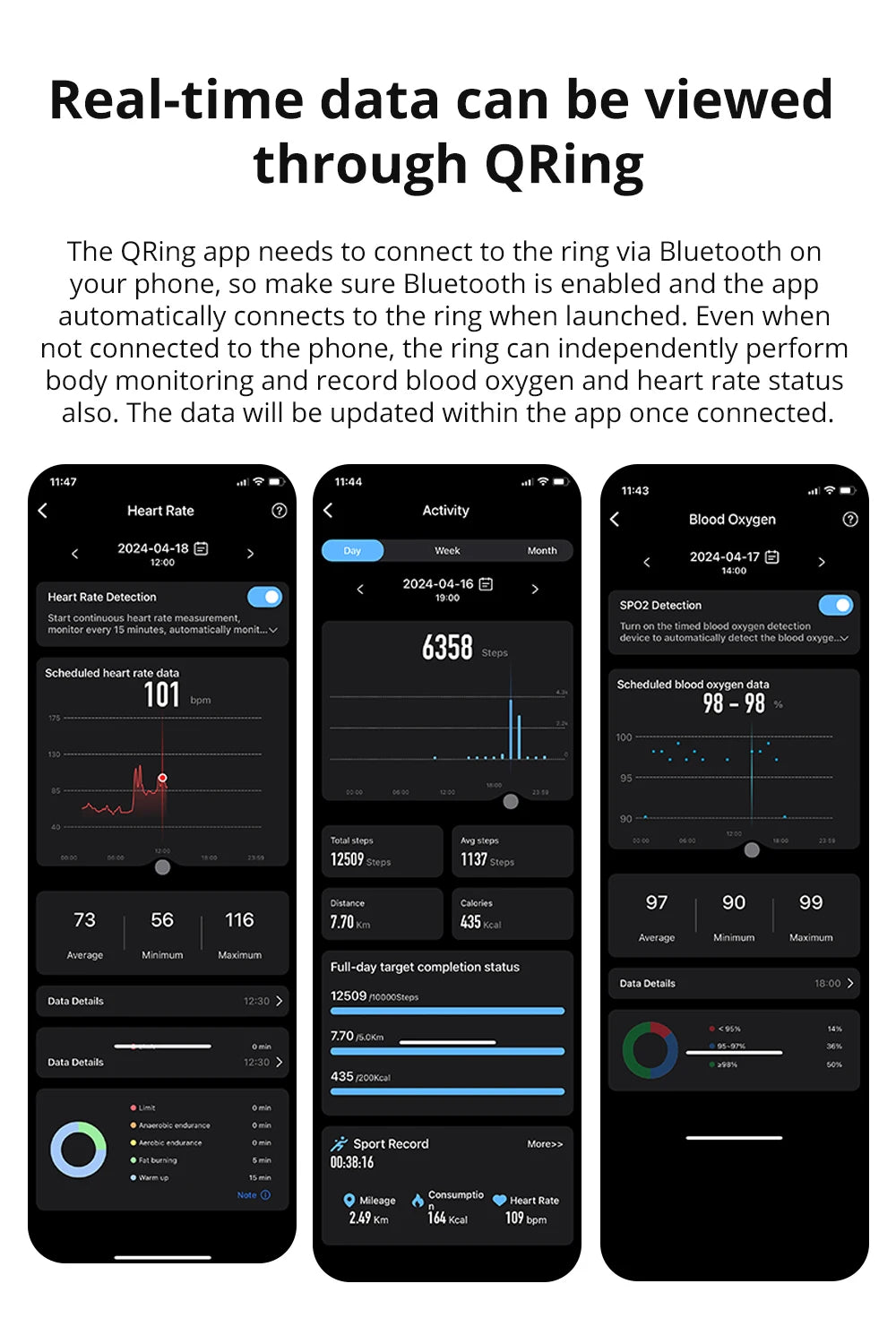 COLMI R03 Smart Ring - 5ATM Waterproof Fitness Tracker