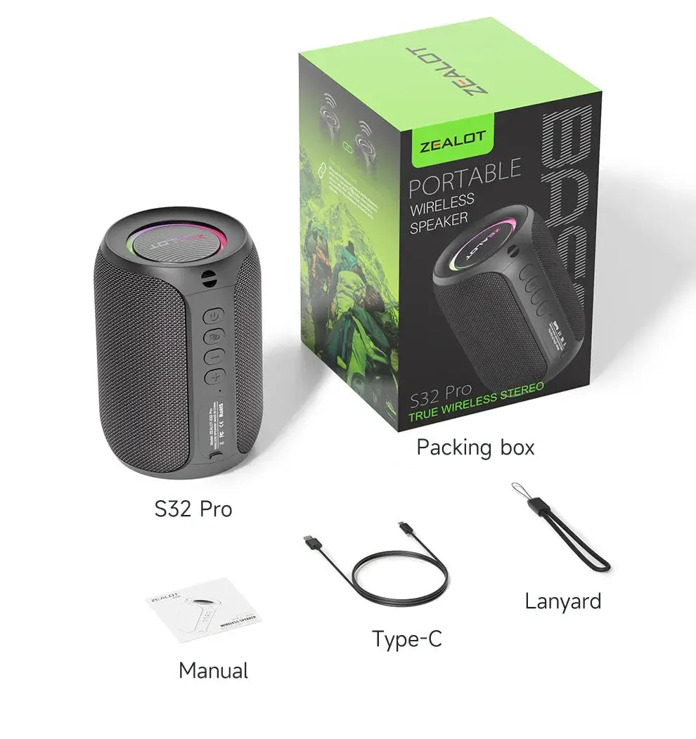 Zealot-S32PRO Powerful Bluetooth Speaker with Deep Bass