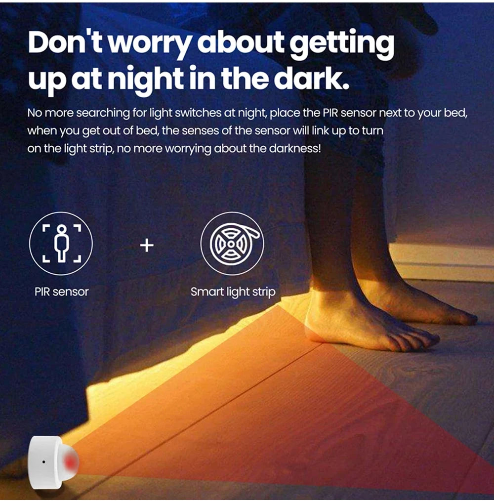 NoEnName Zigbee Mini PIR Motion Sensor - Smart Alerts Enabled