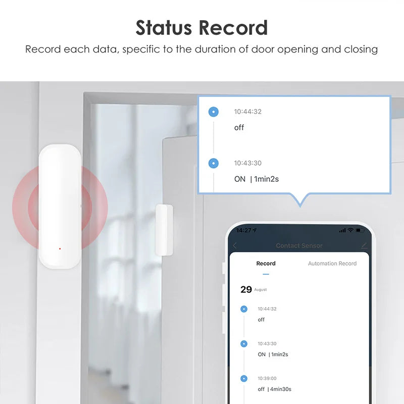 NoEnName WiFi Door Open Closed Detector With App Alerts