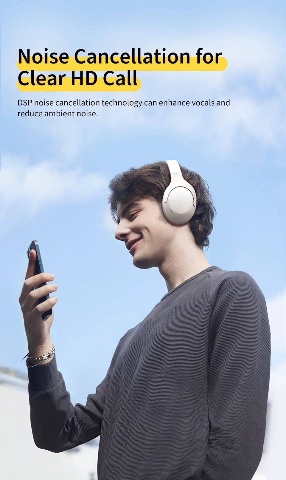 QCY H3 Lite ANC Wireless Headphones with 60-Hour Battery