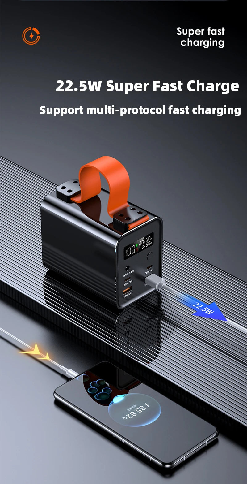 60000mAh Power Bank Station - Fast Charge & Portable