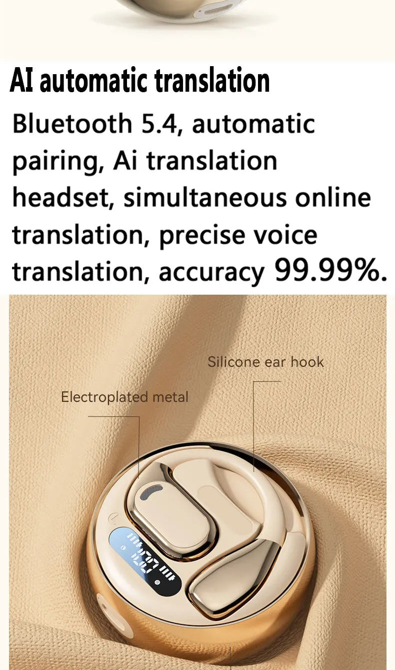 YOCUNKER AI Translation Earbuds - Bluetooth 5.4, 144 Languages