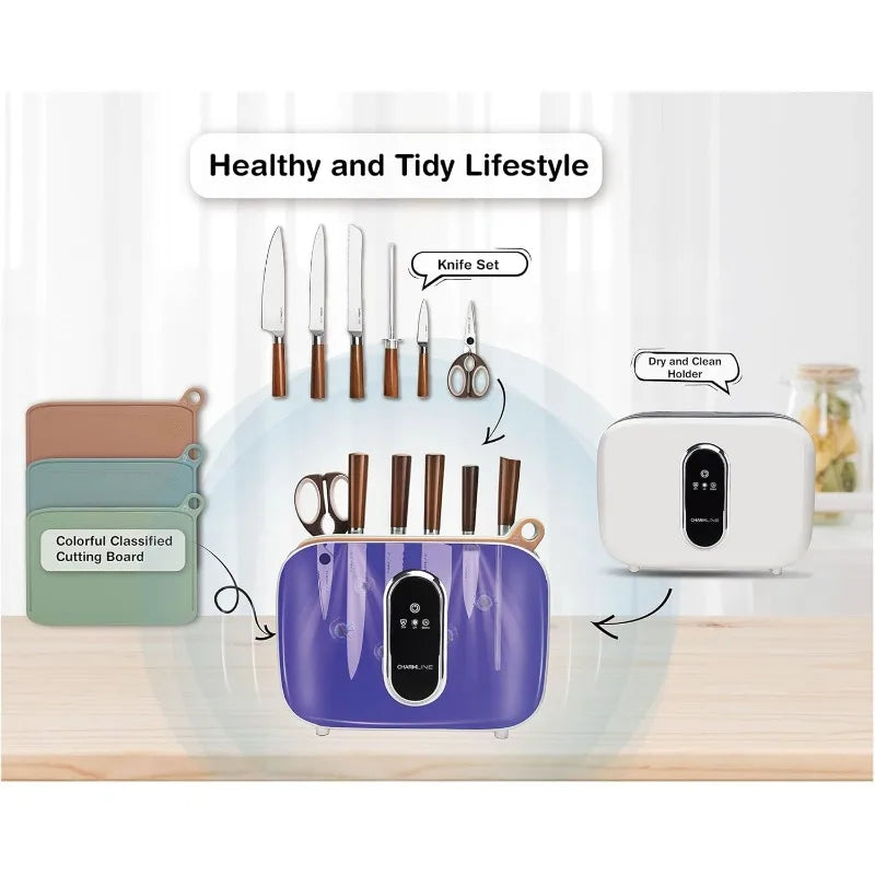 Charmline Smart Cutting Board Set with Knife Holder