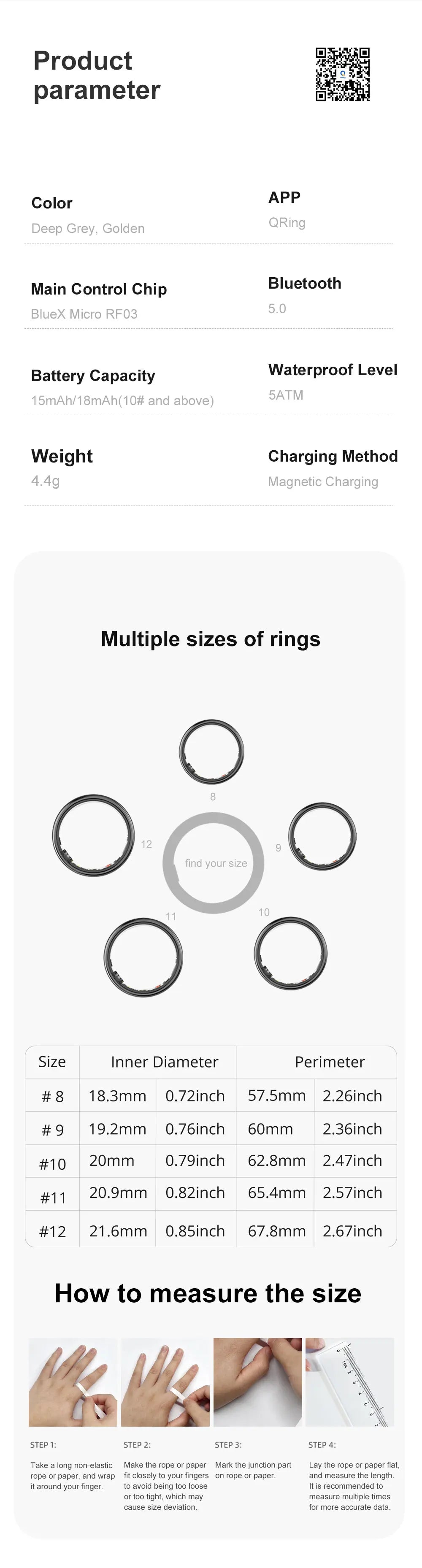 COLMI R06 Smart Ring - Heart Rate & Oxygen Monitor