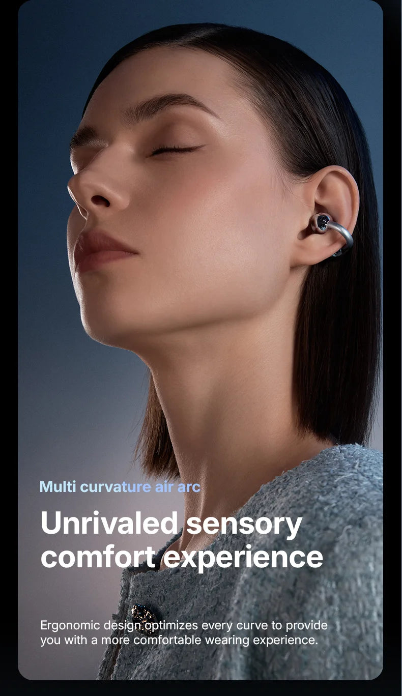 Sanag S8S Bluetooth 5.4 Ear Clip-øretelefoner - vanntette og støyreduserende