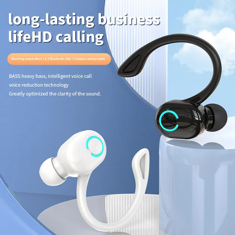 VIKEFON Bluetooth 5.2 Headset - Sport Ear Hook Design