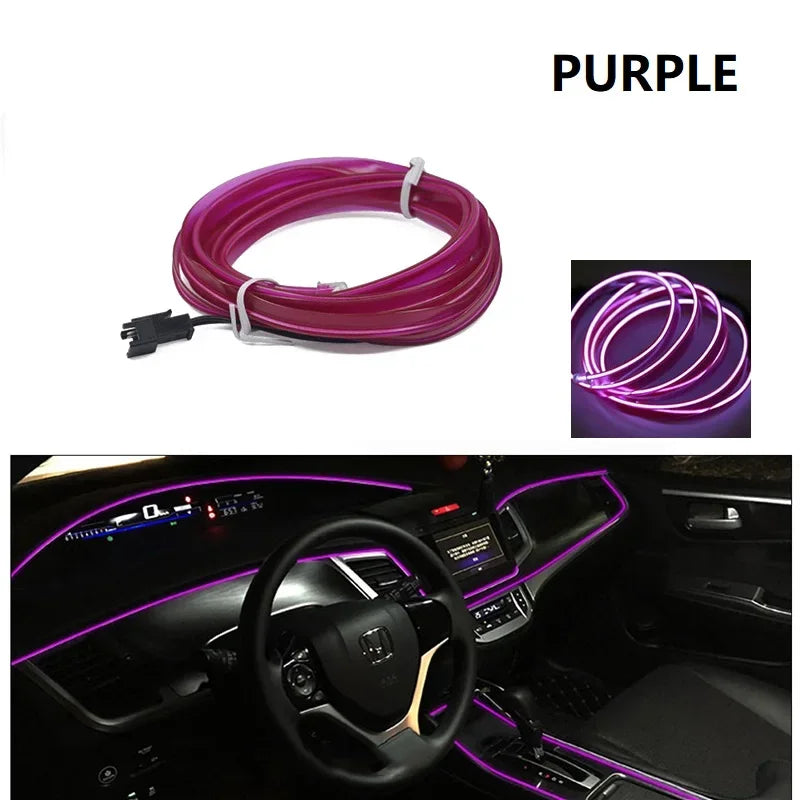 3M/5M Car Interior Led Neon Strip EL Wiring Diode