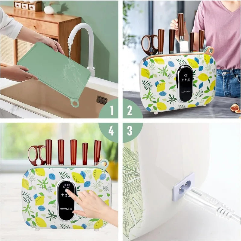 Charmline Smart Cutting Board Set with Knife Holder