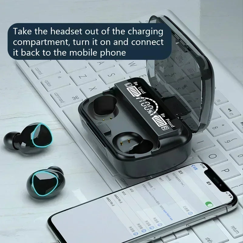 M10 Bluetooth Earphones HiFi Waterproof Gaming Headset (casque de jeu)