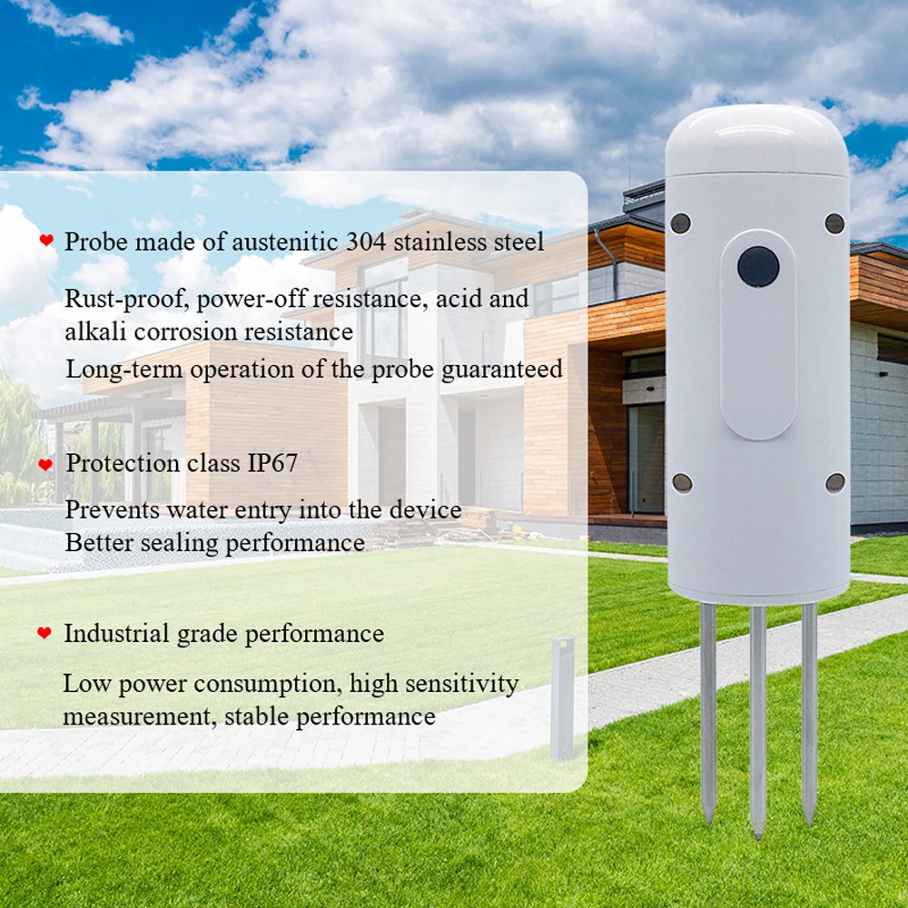 Tuya Smart Zigbee Soil Tester - Waterproof Garden Tool