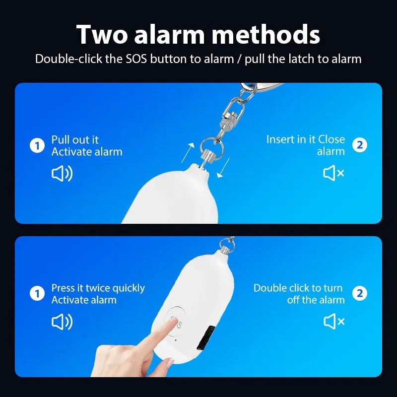 NoEnName Emergency SOS Personal Alarm Keychain - 130dB Alert