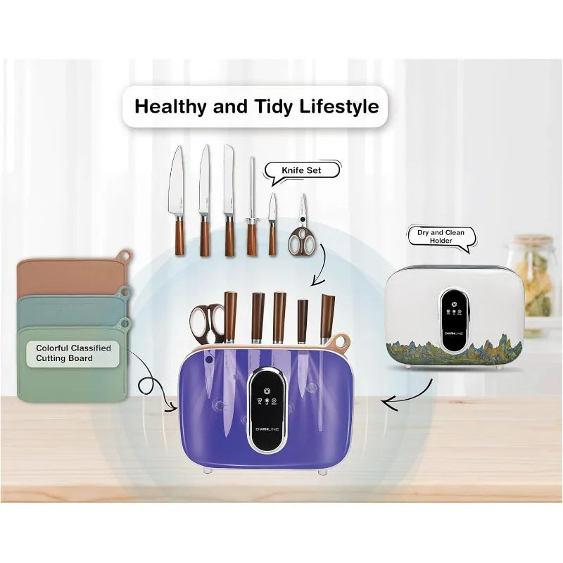 Charmline Smart Cutting Board Set with Knife Holder