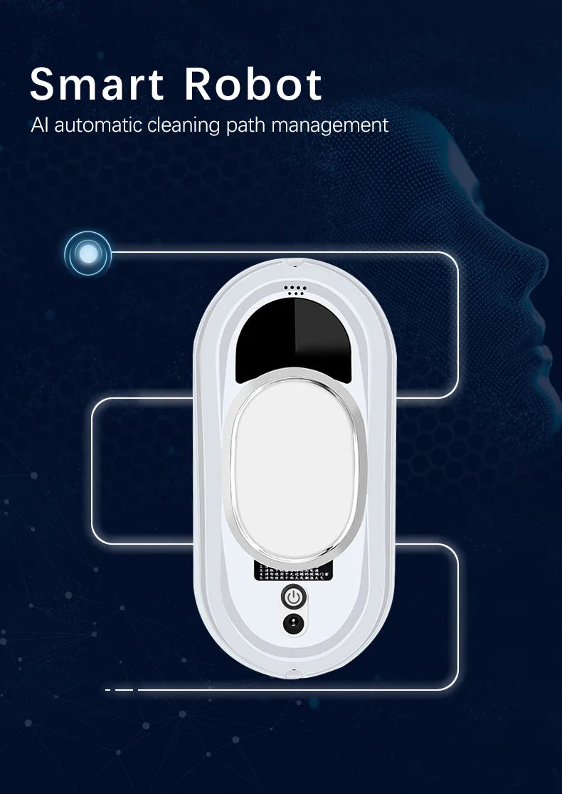 Slimme raam schoonmaakrobot elektrische intelligente glazen stofzuiger