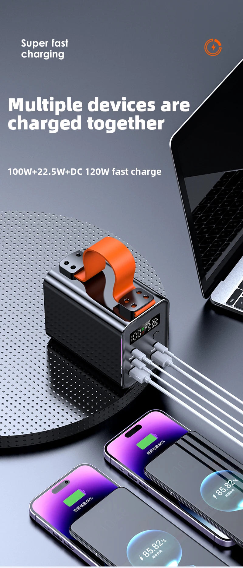 60000mAh Power Bank Station - Fast Charge & Portable