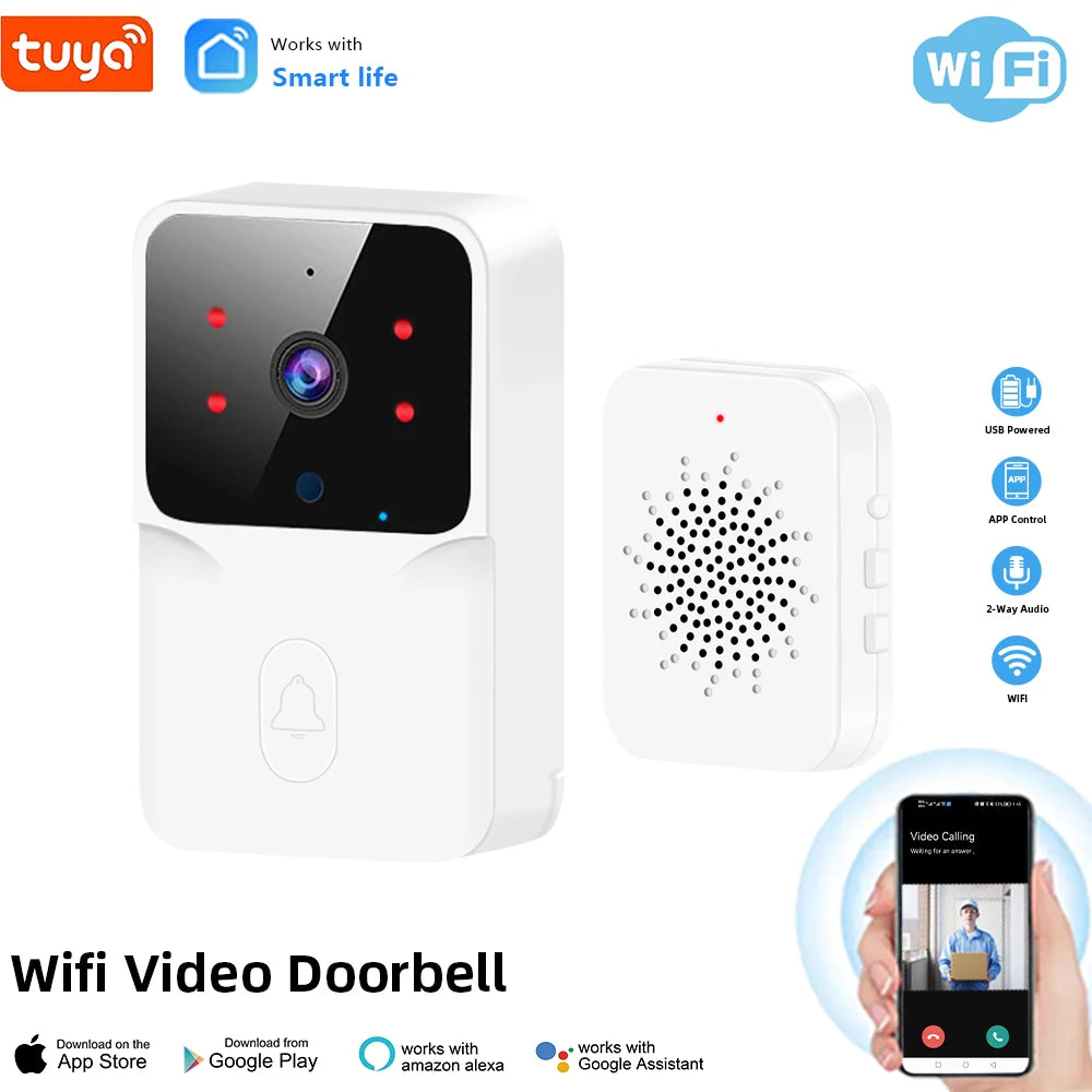ONENUO WiFi-videodørklokke - HD-kamera med nattesyn