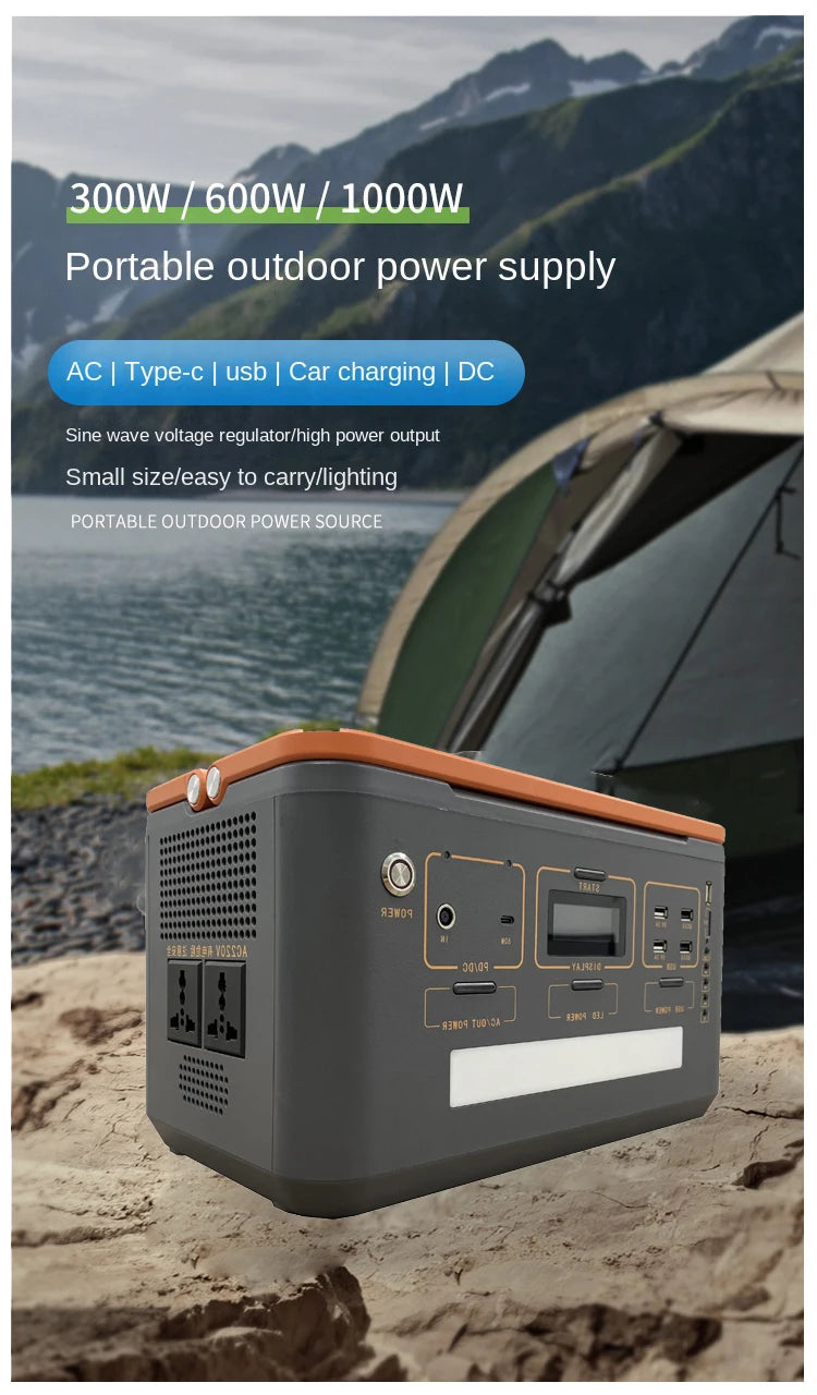 500W Portable Solar Power Station with LiFePO4 Battery
