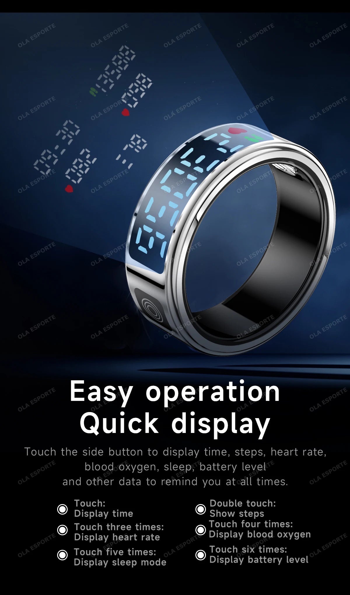 Xiaomi Smart Ring - Waterproof Health Monitor with Gesture Control