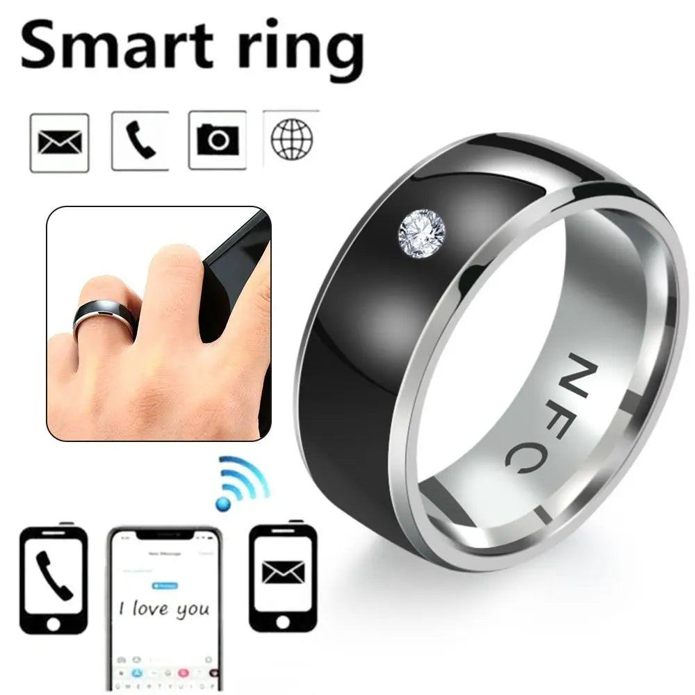 NoEnName NFC Smart Ring - Waterproof Stainless Steel Wearable