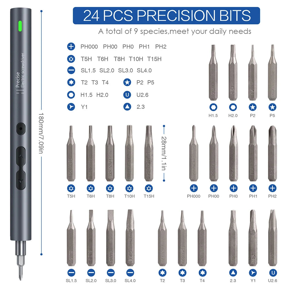 UF·TOOLS 28/62 in 1 Electric Screwdriver Set - Cordless Power Tool