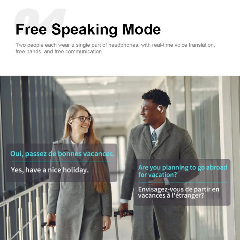 YOCUNKER AI Translation Earbuds - Bluetooth 5.4, 144 Languages