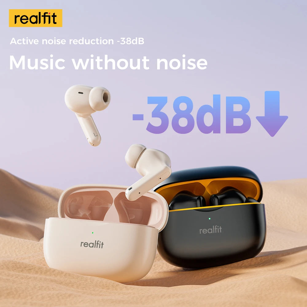 Realfit F3 ANC Bluetooth Earphones with HiFi Stereo Sound