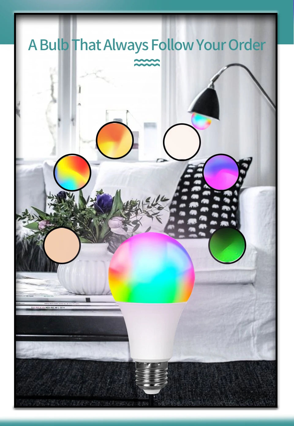 Tuya Smart LED Bulb E27 - Dimmable Bluetooth Mood Lamp