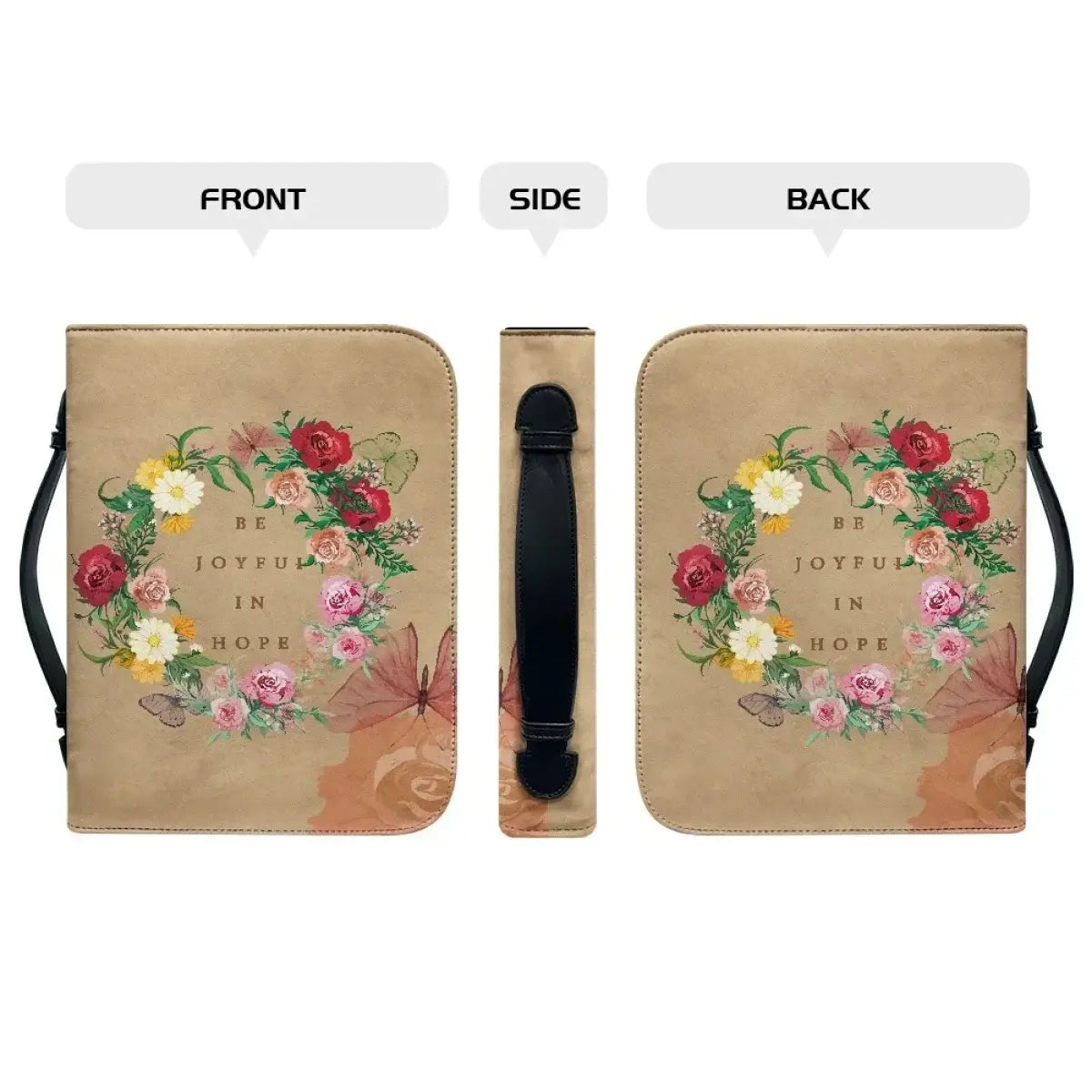 Classic Leather Print Personalized Bible Cover Case Bags