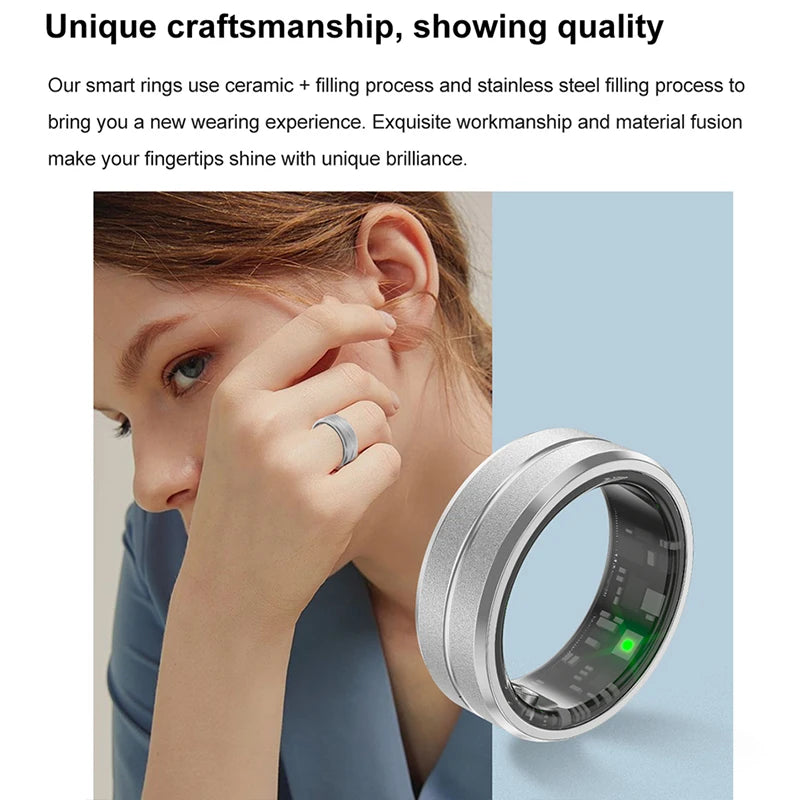 ChiBear 5ATM Waterproof Smart Ring - Track Health Effortlessly