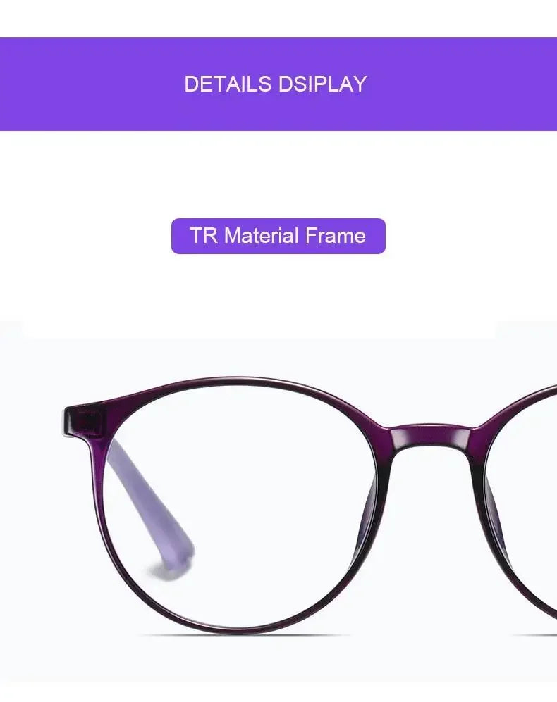 Ultralight Round Reading Glasses - Anti Blue Light
