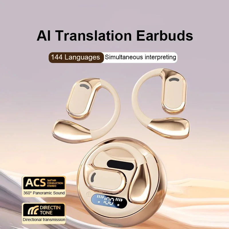 YOCUNKER AI Translation Earbuds - Bluetooth 5.4, 144 Languages