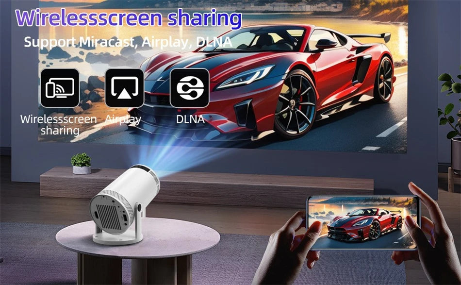 2025 New Android Smart Mini Projector 4K for Home Theater