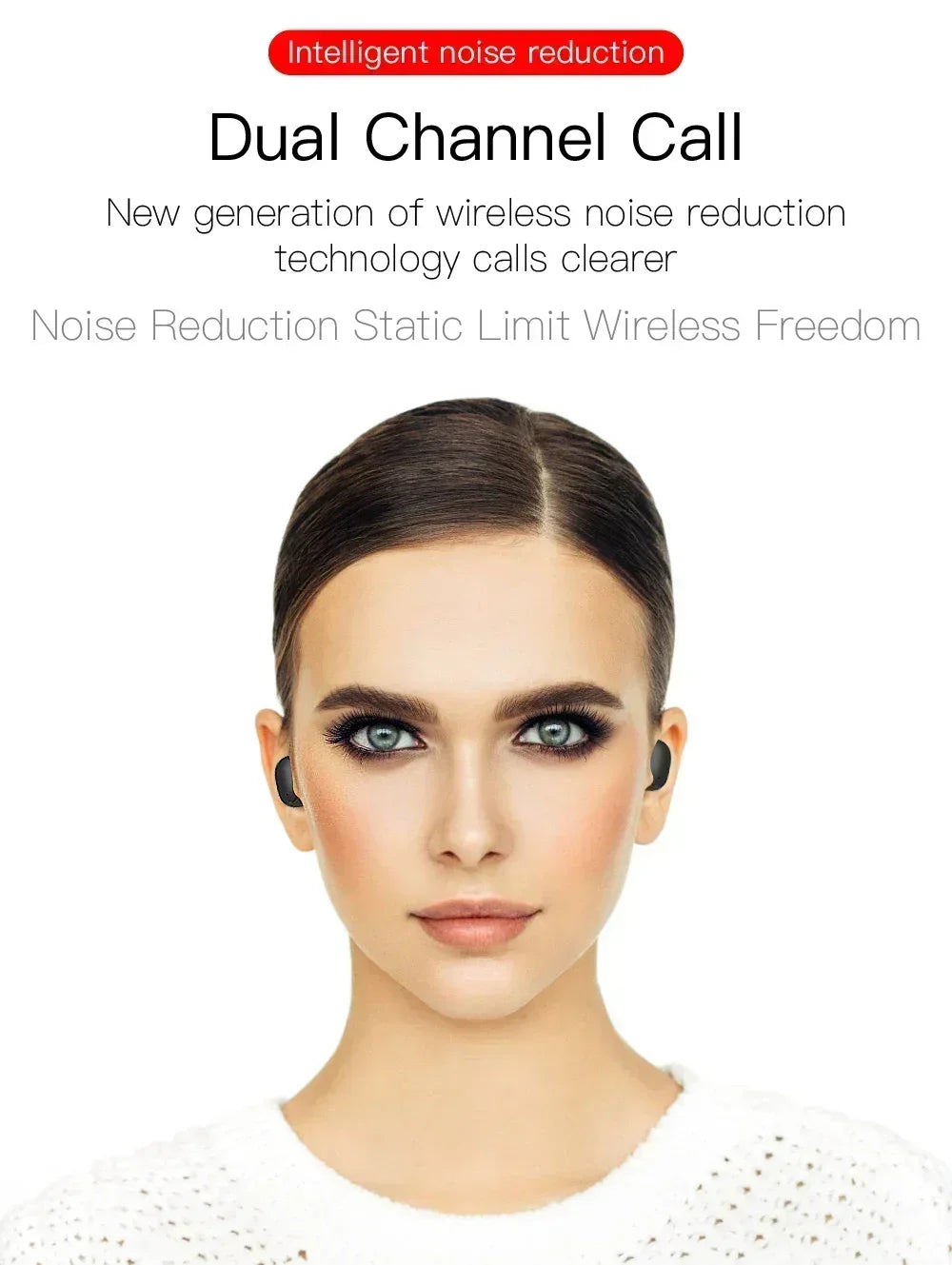 DAMORE TWS E6S Wireless Bluetooth Earphones with Noise Canceling