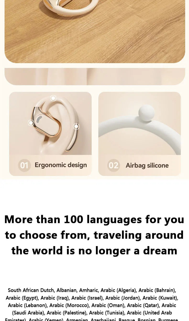YOCUNKER AI Translation Earbuds - Bluetooth 5.4, 144 Languages