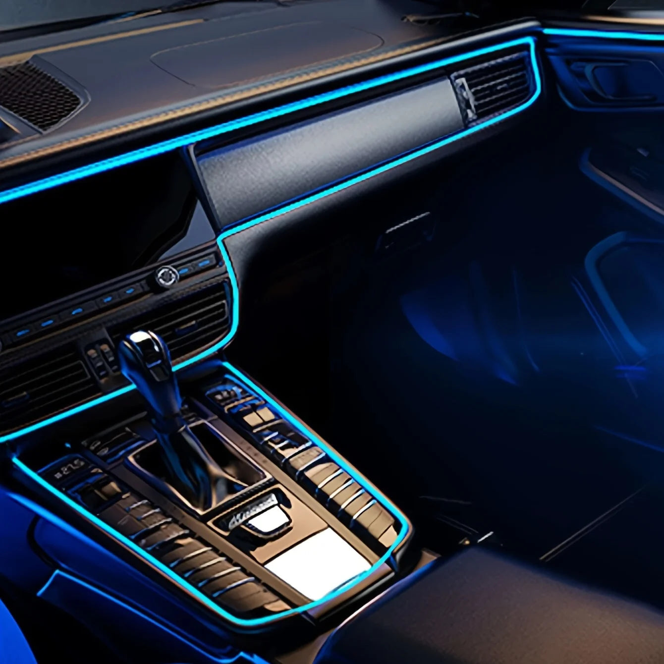 5M LED Car Interior Light USB Ambient Neon Strip EL
