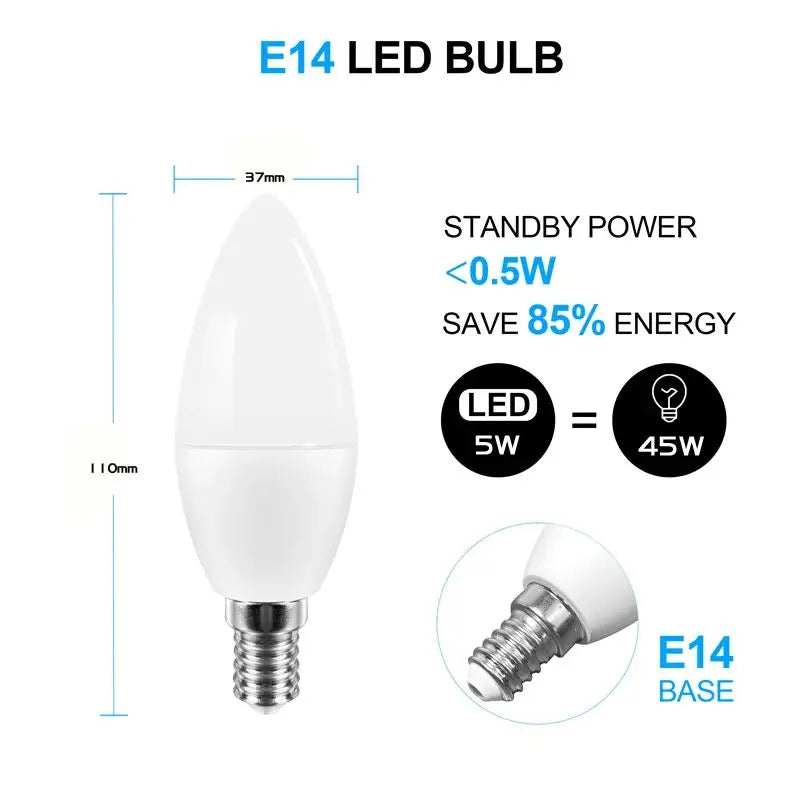 Shine-Tale E14 Smart LED Lamp - RGB Dimmable