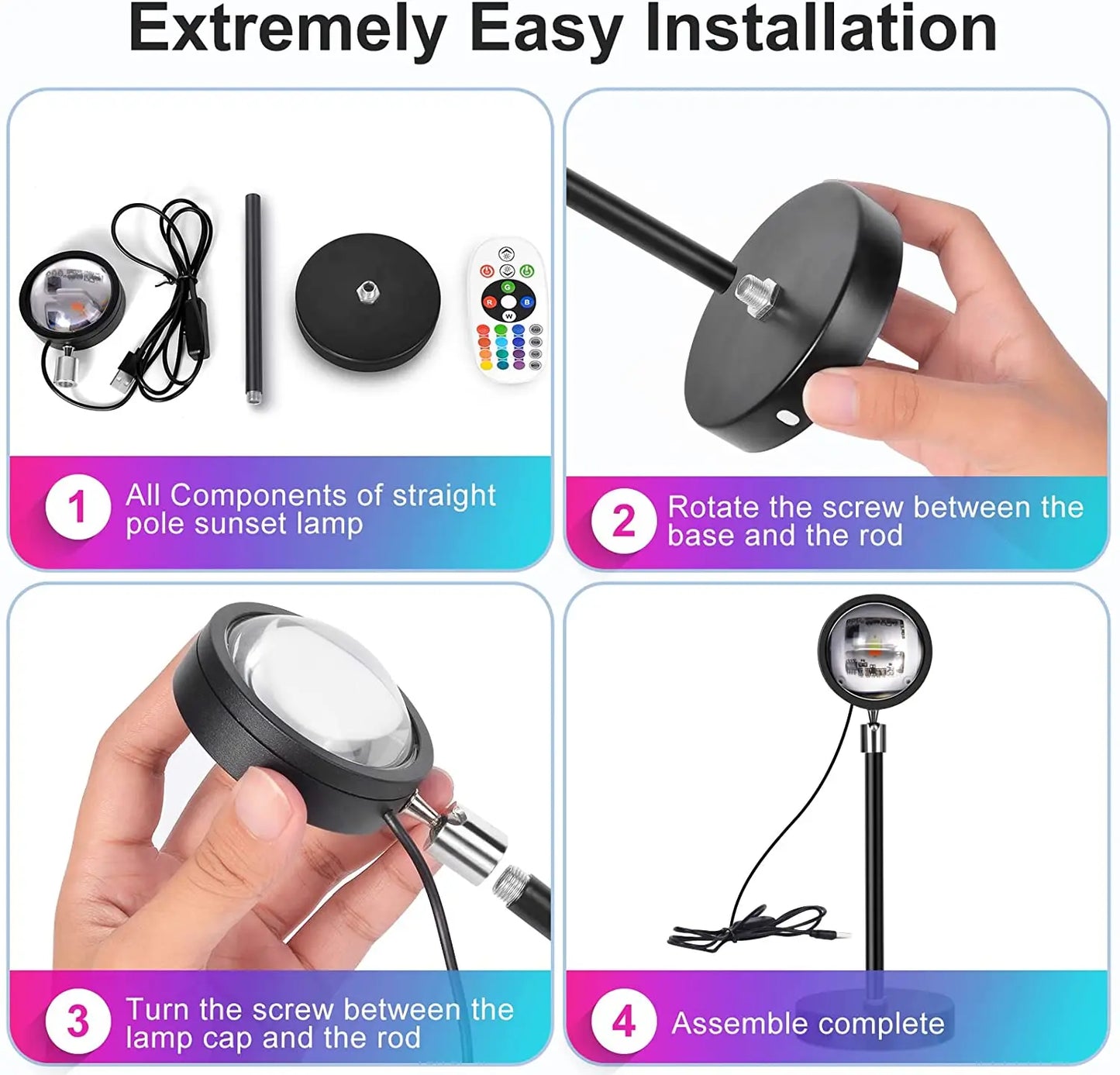 MtReal Smart Bluetooth nattlys - fortryllende solnedgangsprojektor