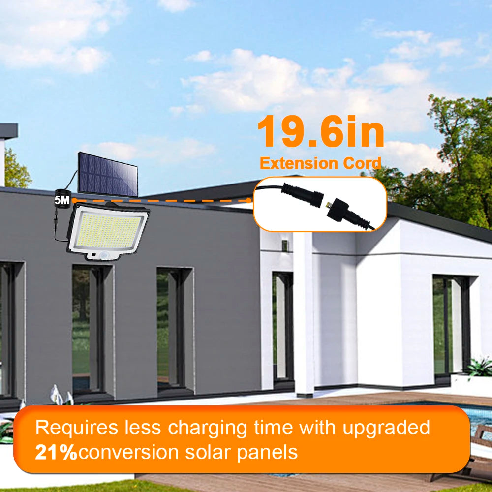 Newstyle Solar Flood Lights with Motion Sensor, Waterproof