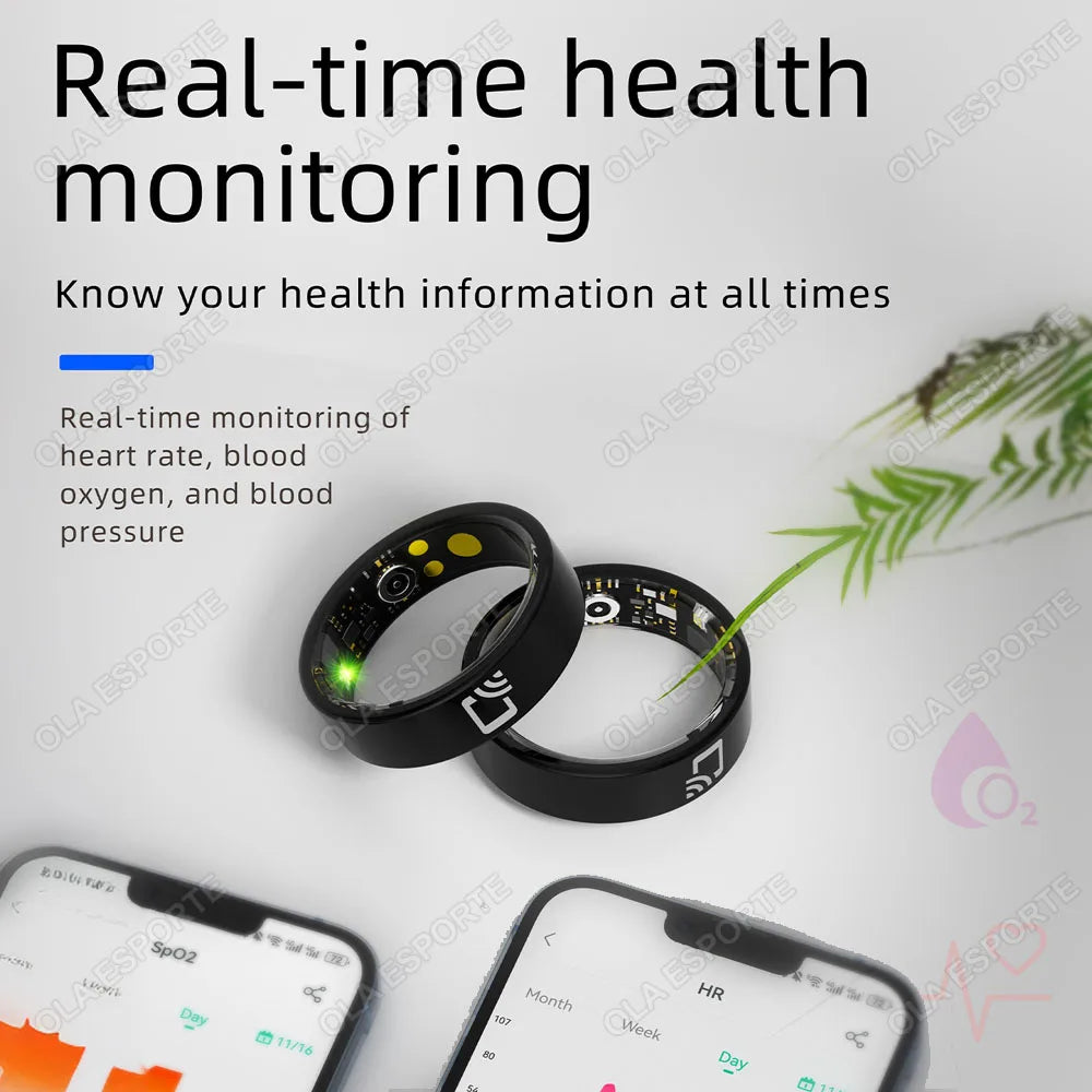 Ola Esporte Smart Ring - Monitoraggio della salute in tempo reale e accesso NFC