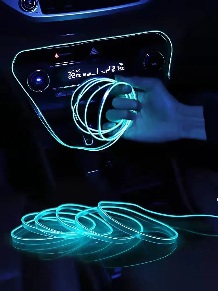3M/5M Car Interior LED Decorative Lamp EL Wiring Neon
