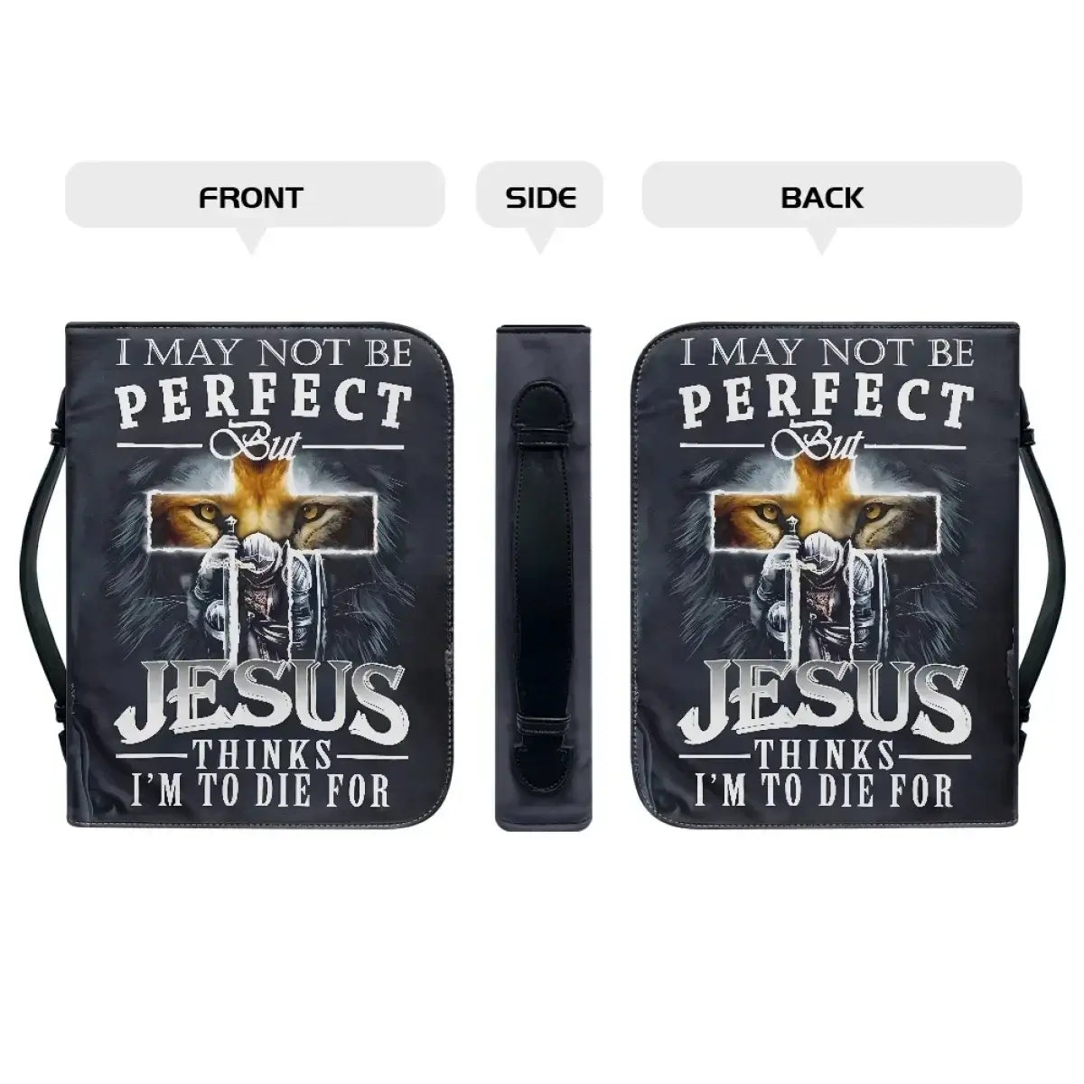 Classic Leather Print Personalized Bible Cover Case Bags