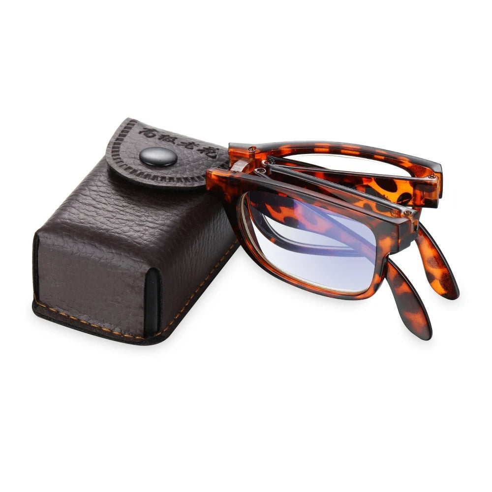 KLASSNUM Folding Anti Blue Light Reading Glasses - Stylish & Portable