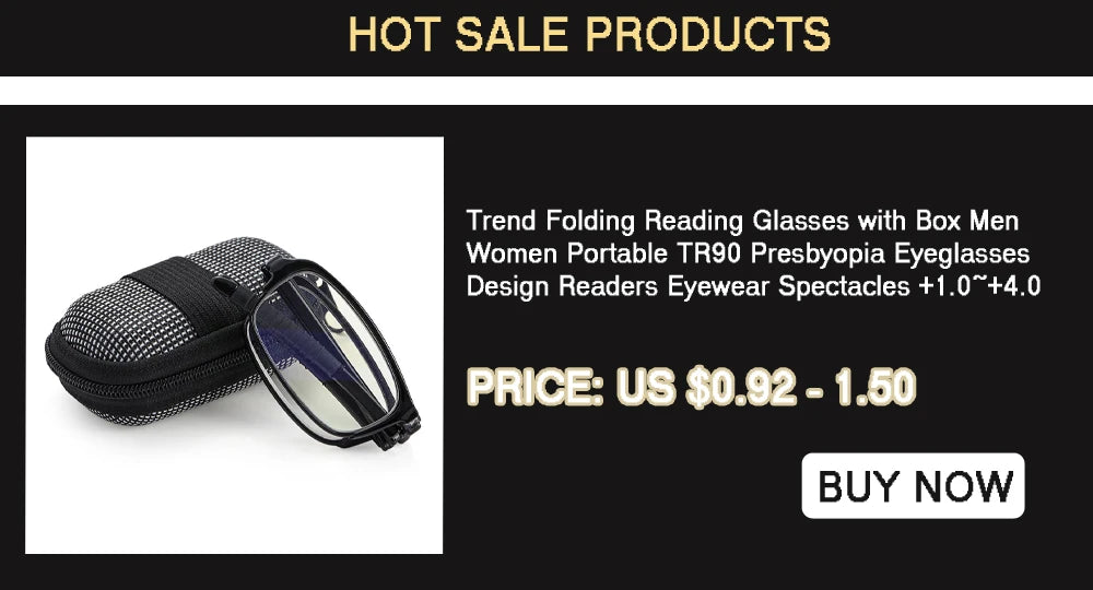 KLASSNUM Folding Anti Blue Light Reading Glasses - Stylish & Portable