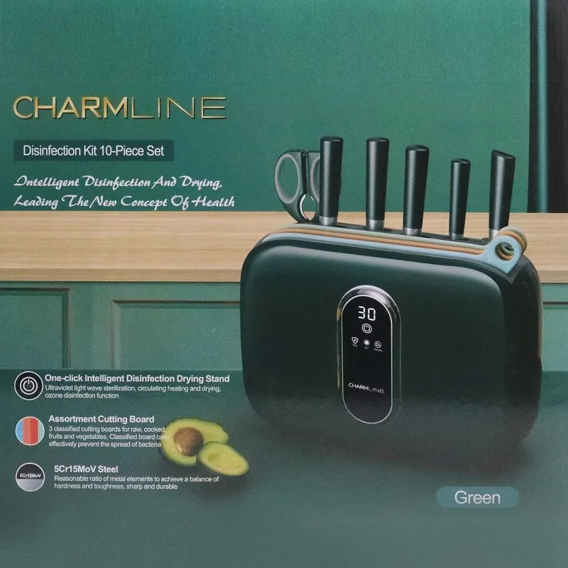 Charmline Smart Cutting Board Set with Knife Holder
